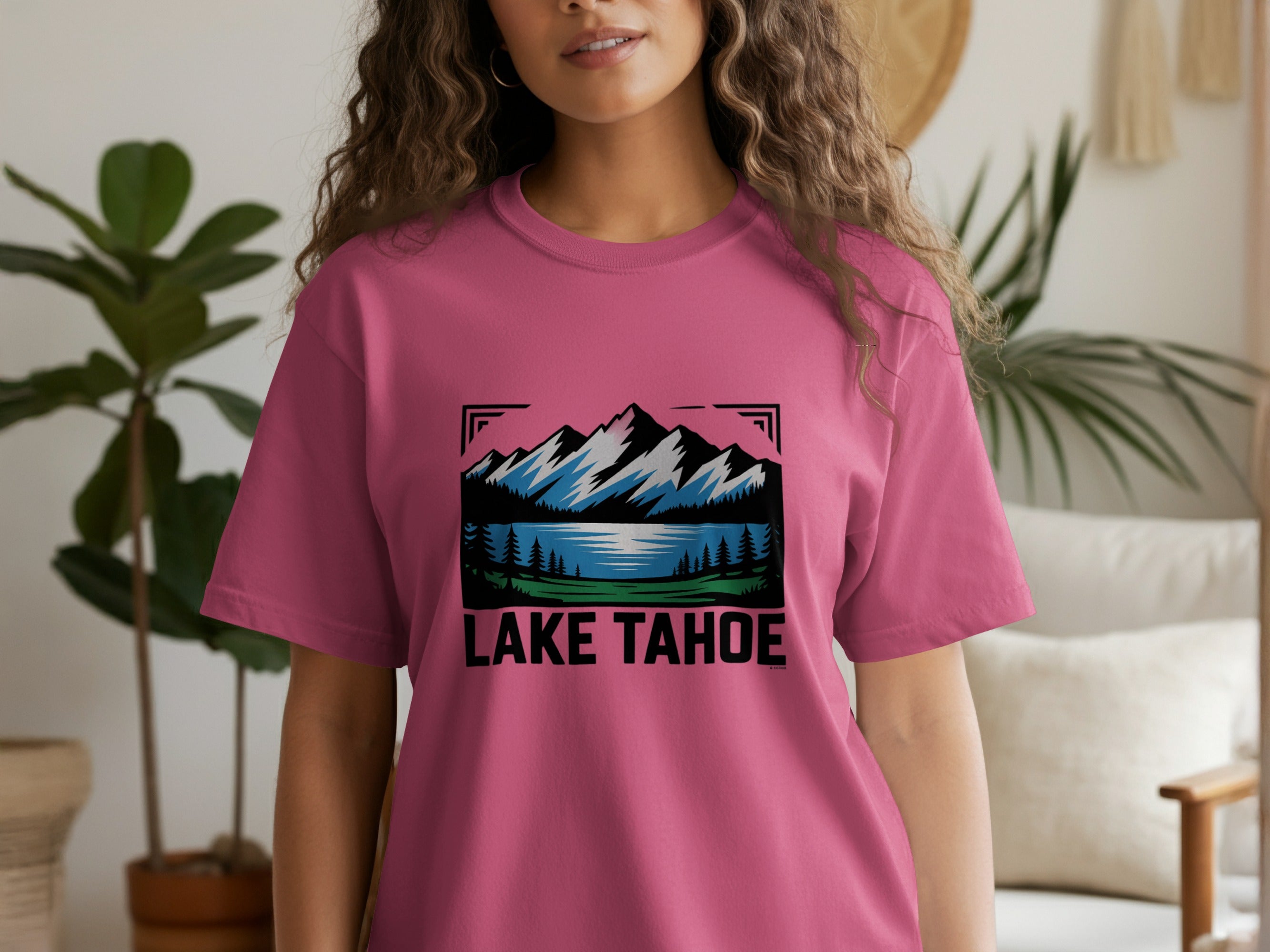 Lake Tahoe Mountain Scene T-shirt apparel product type