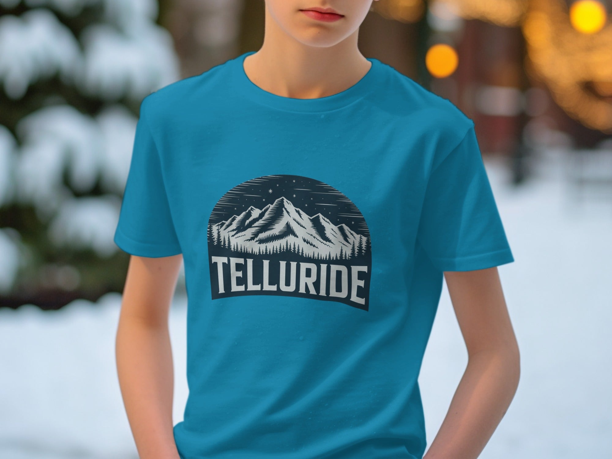Telluride Mountain Design Blue T-Shirt Product