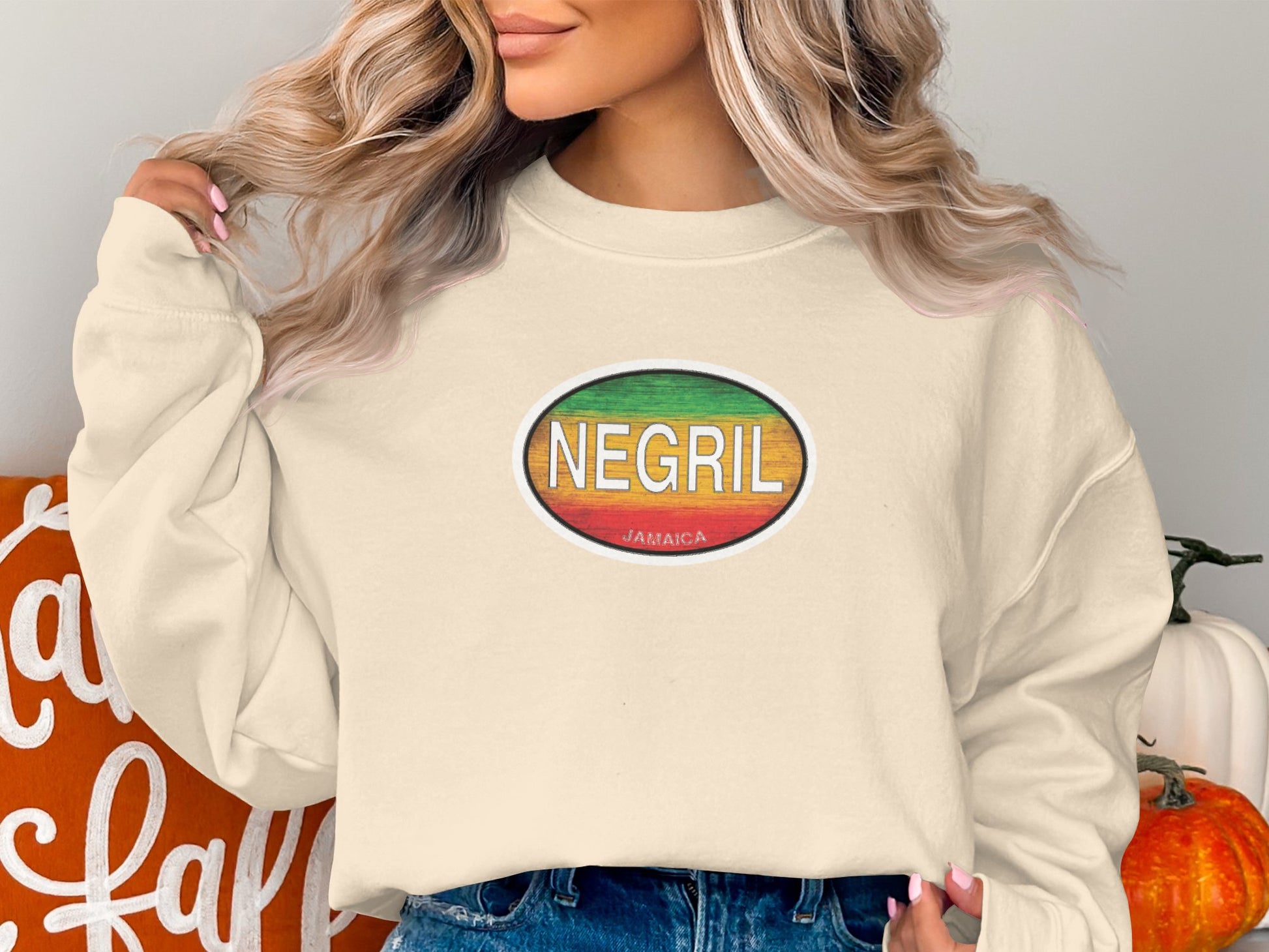 Negril Womens Sweatshirt Indigo Blue