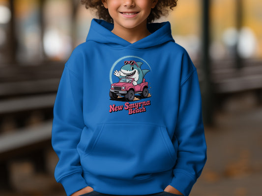 New Smyrna Beach Shark with Sunglasses Hoodie product