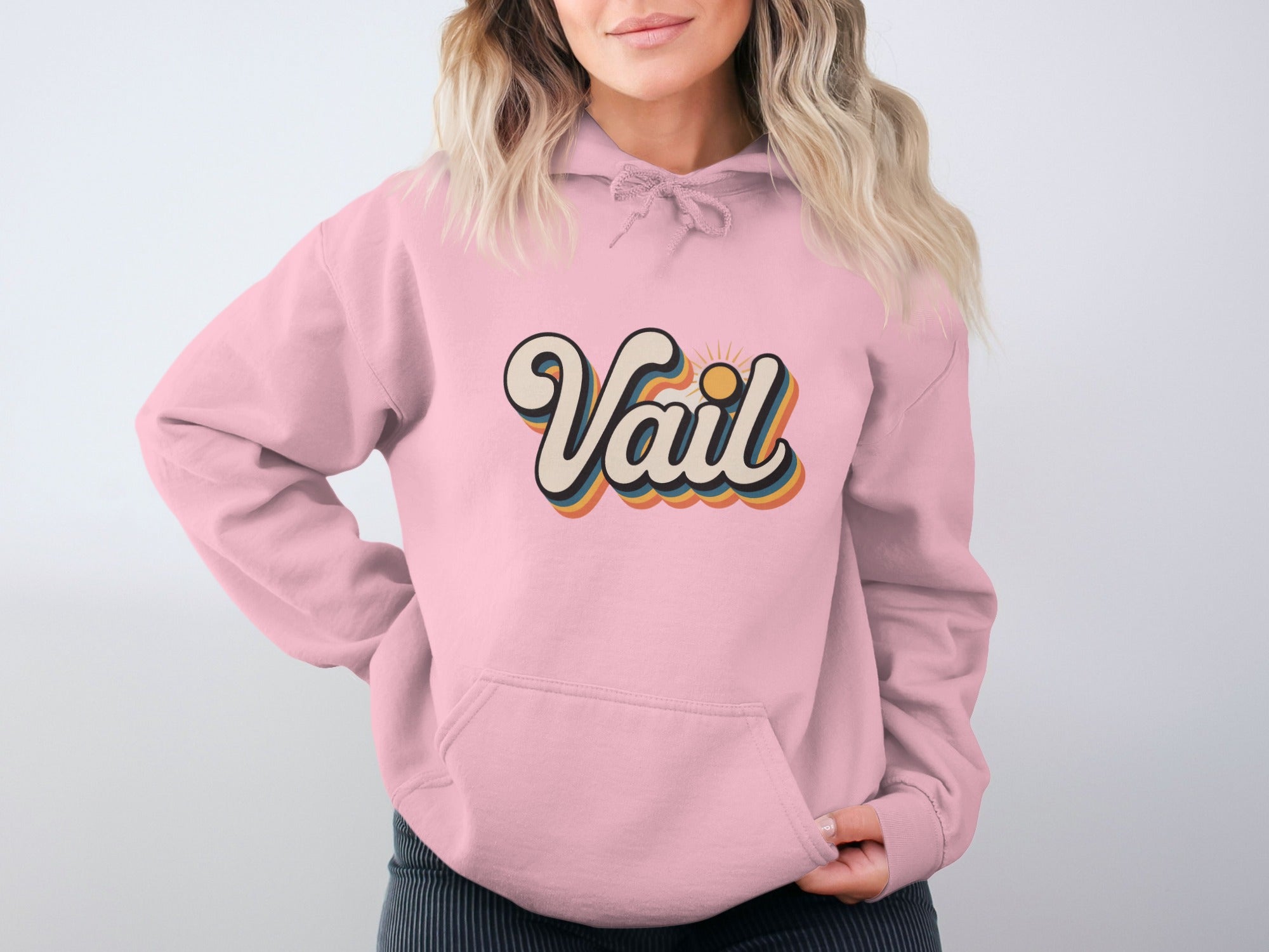 Vail Retro Style Graphic Hoodie for Casual Wear product
