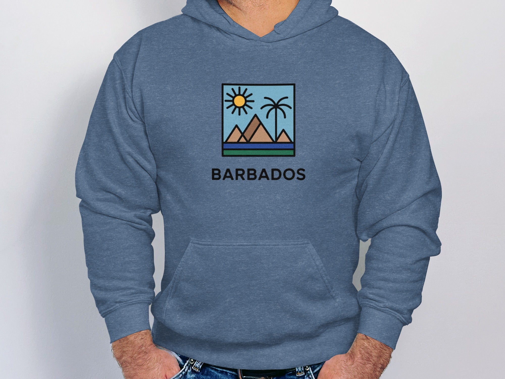 Barbados Graphic Printed Blue Hoodie product