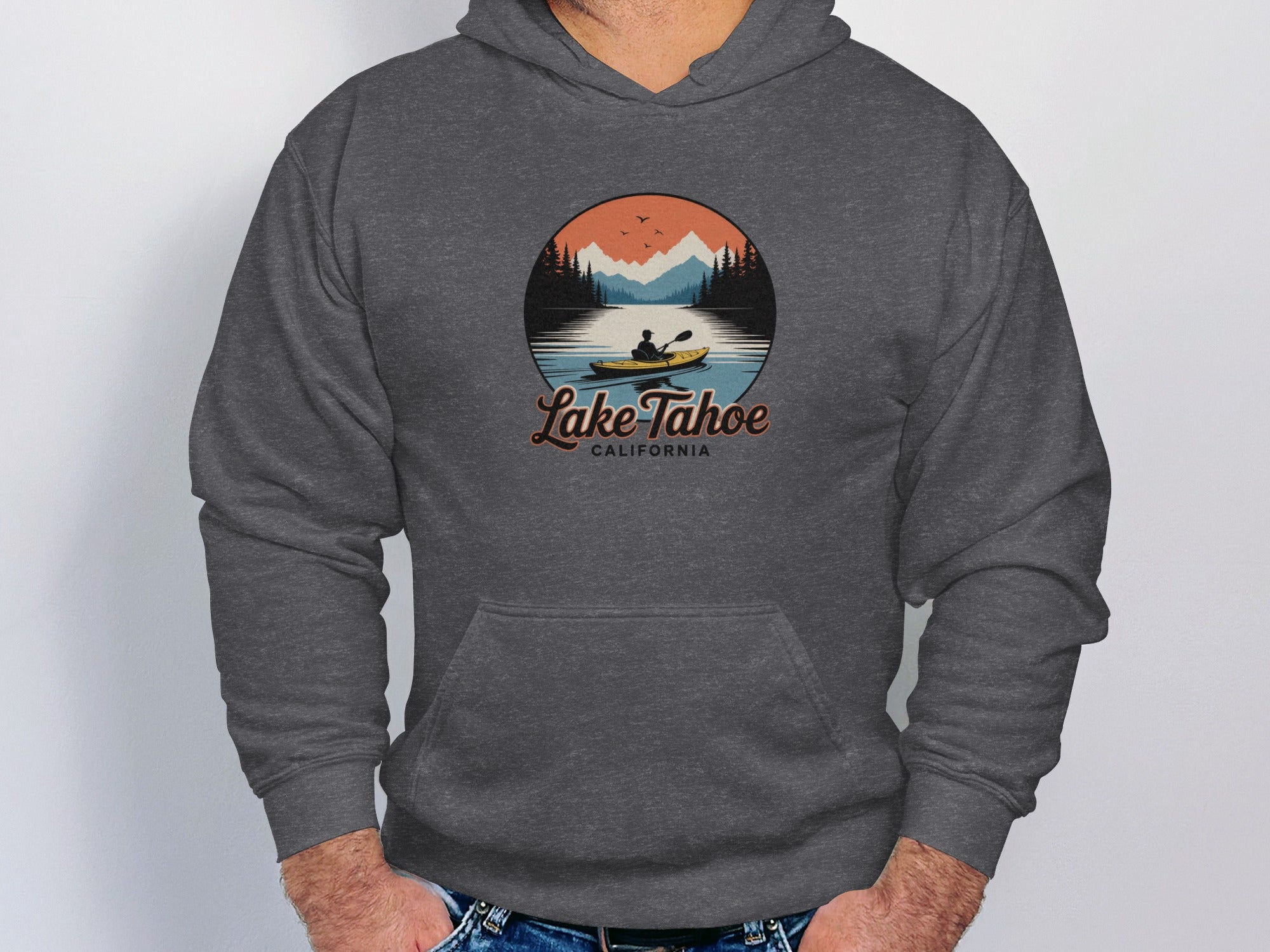 Lake Tahoe California Kayaking Hoodie