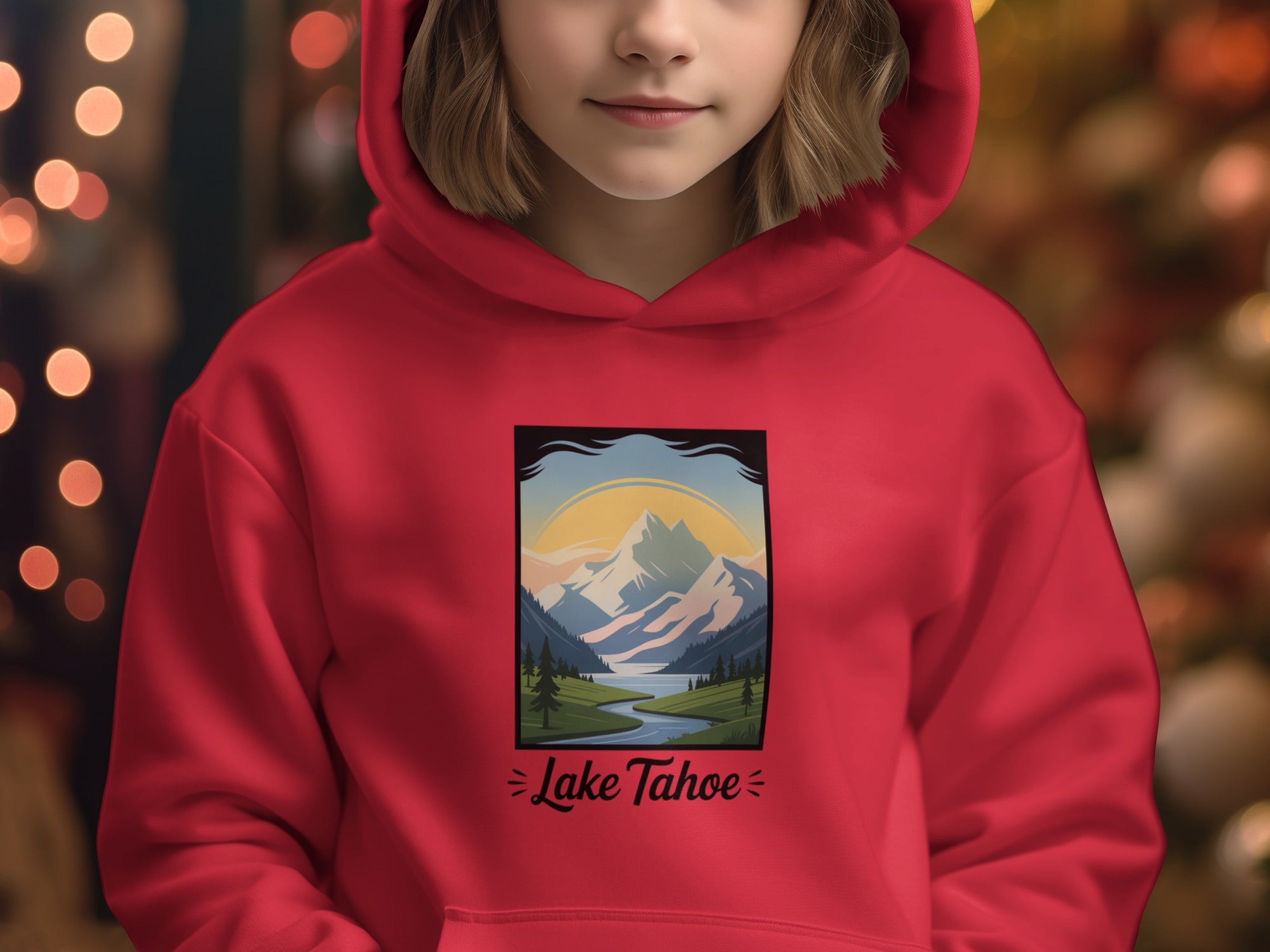 Lake Tahoe Scenic Design Red Hoodie product