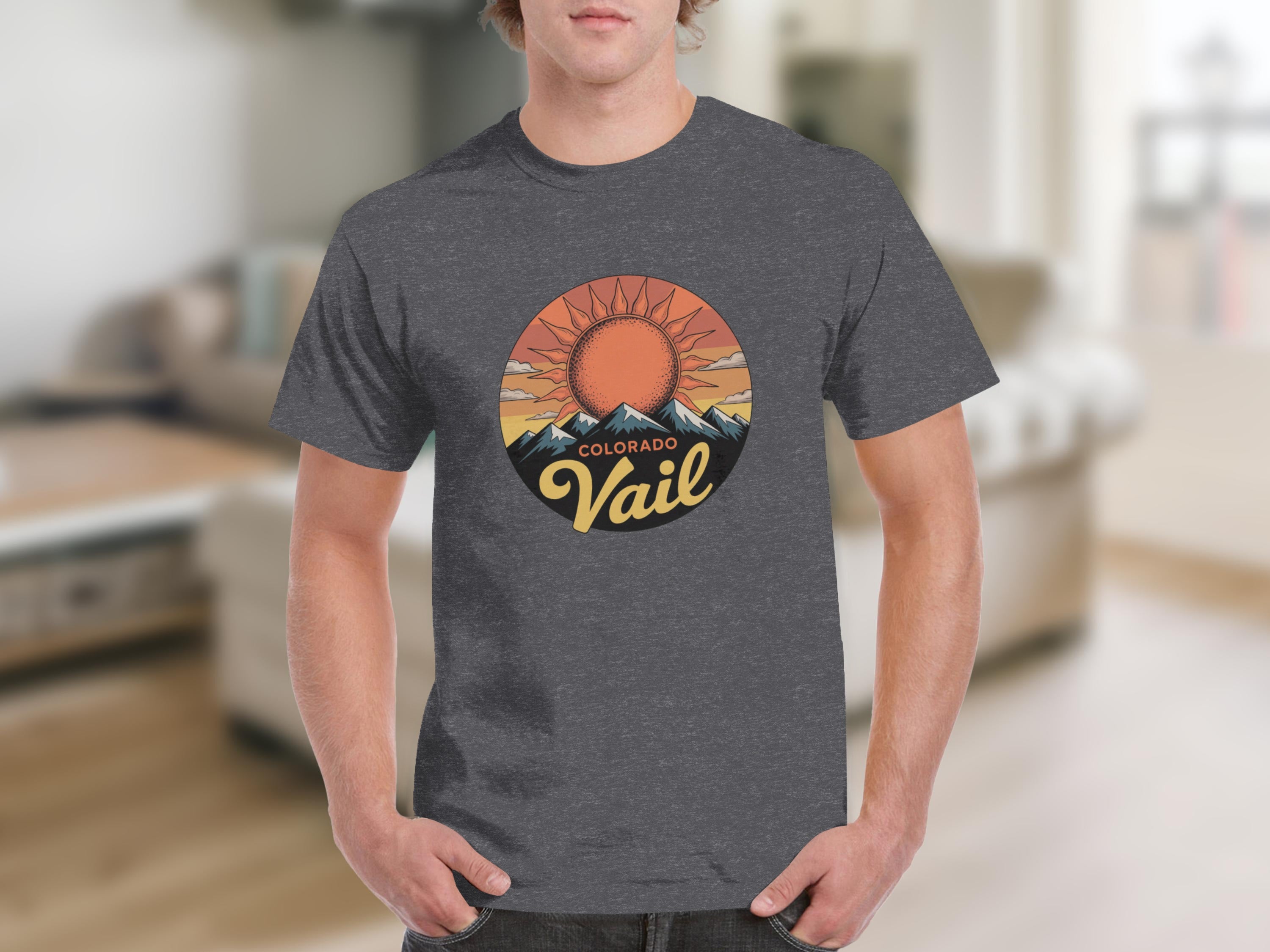 Vail Colorado Sunburst Design Men's T-shirt product