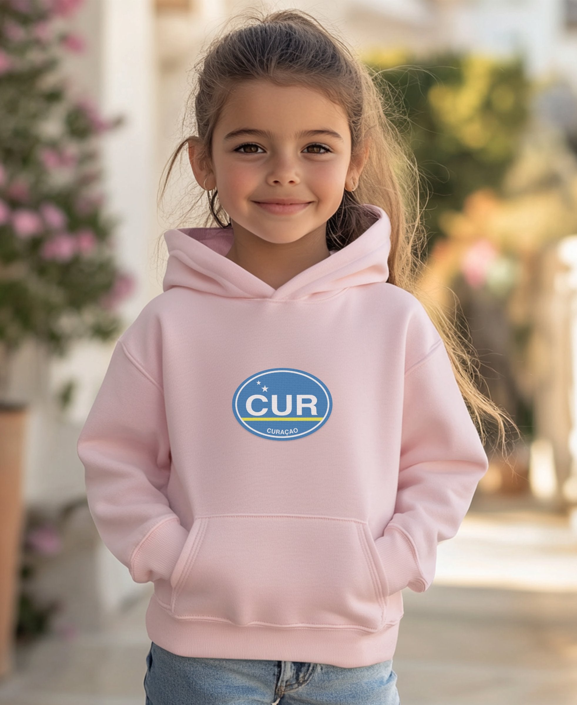 Curacao gift for posing by the colorful Handelskade youth clothing and travel souvenirs