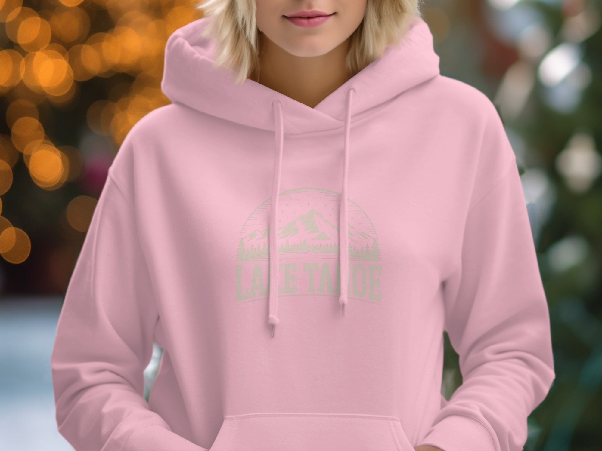 Lake Tahoe Hoodie with Unique Mountain Design