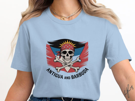 Antigua and Barbuda Skull Graphic T-shirt product