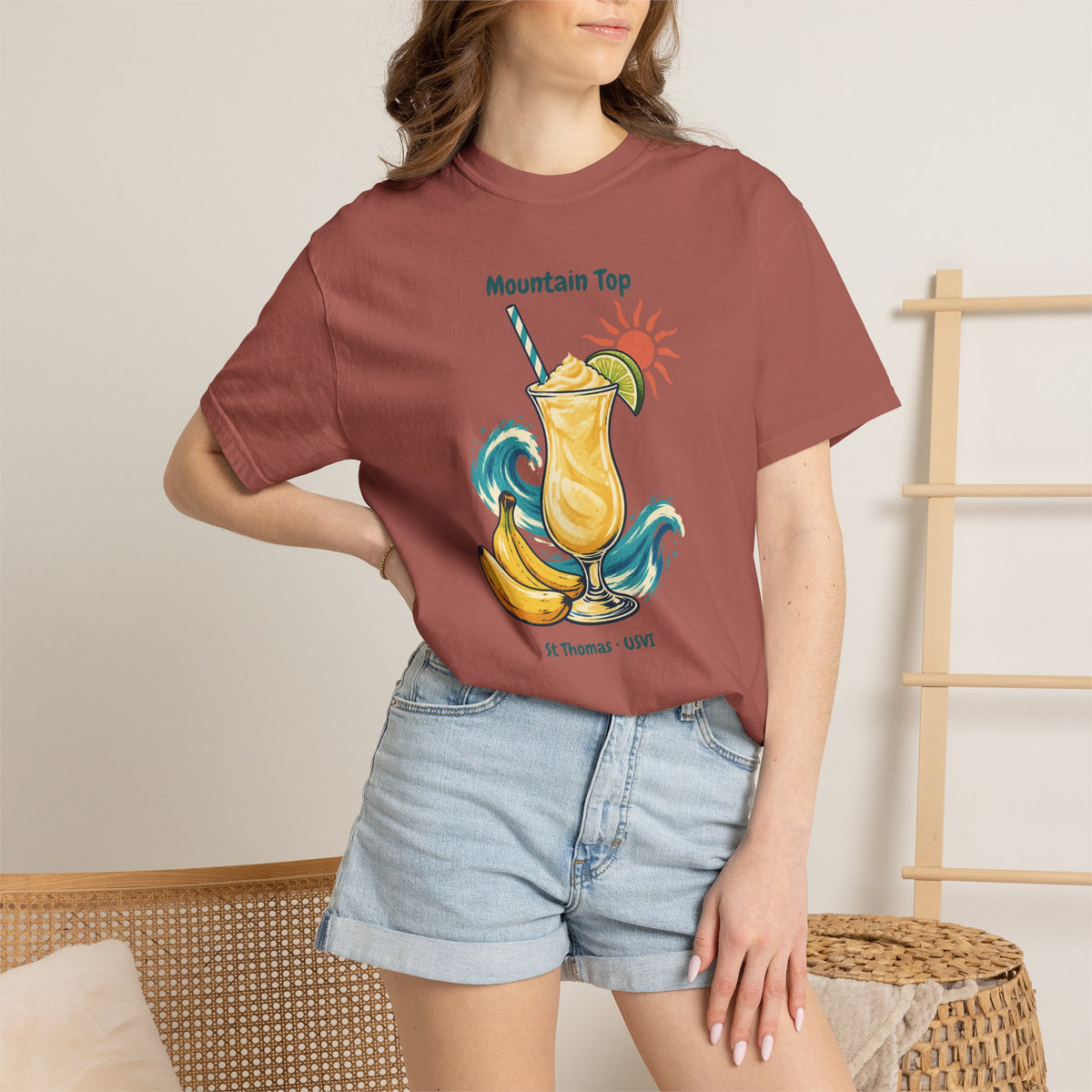 Mountain Top St. Thomas USVI Comfort Colors 1717 T-Shirt