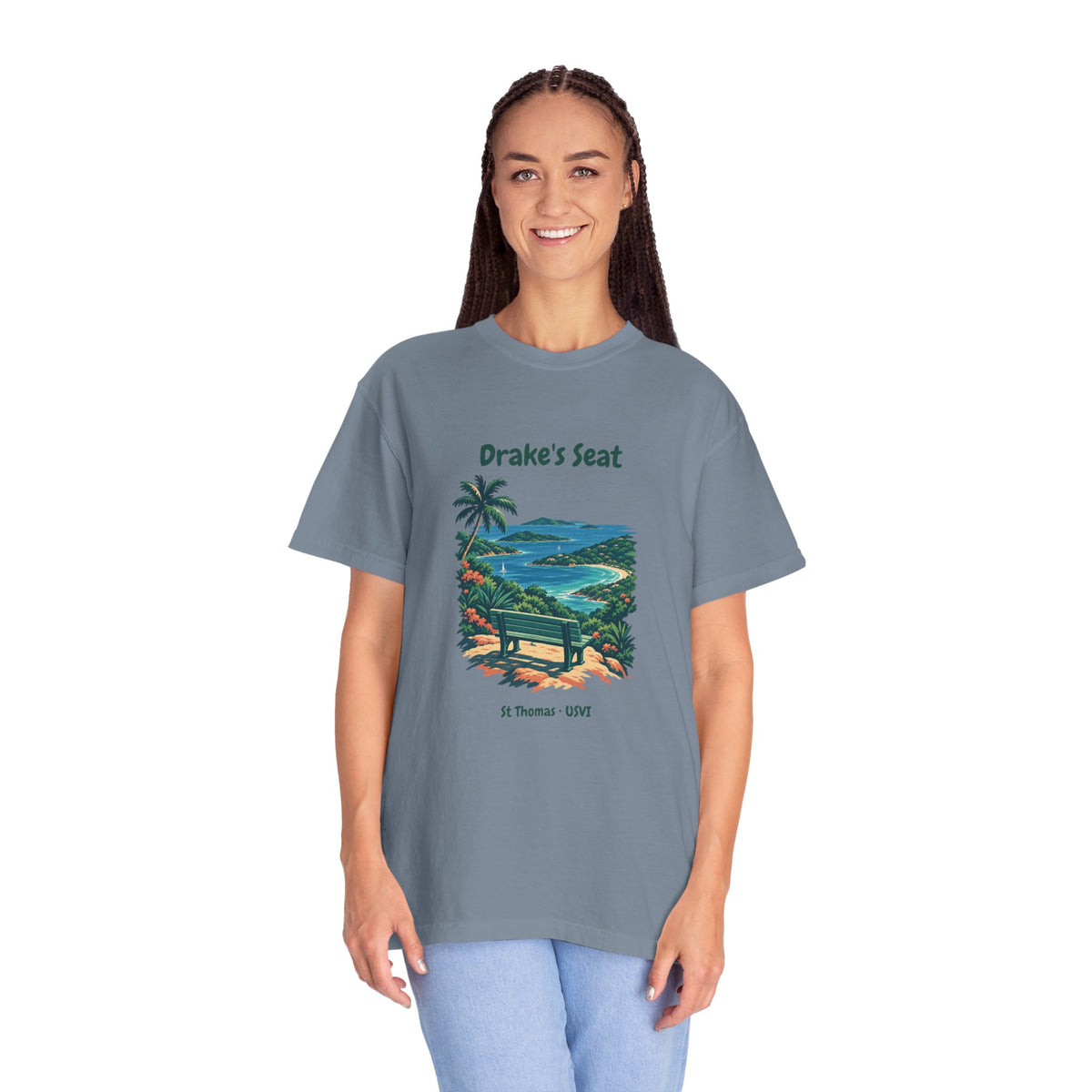 Drake's Seat St. Thomas USVI Comfort Colors 1717 T-Shirt