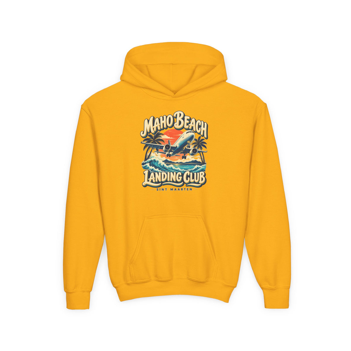 Maho Beach Landing Club Sint Maarten Gildan 18500B Youth Hoodie