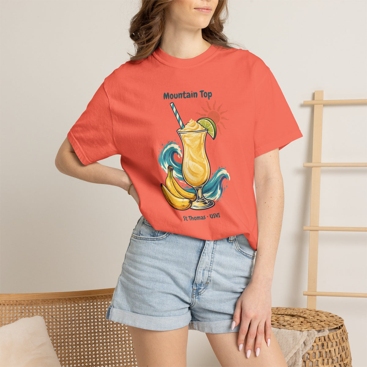 Mountain Top St. Thomas USVI Comfort Colors 1717 T-Shirt