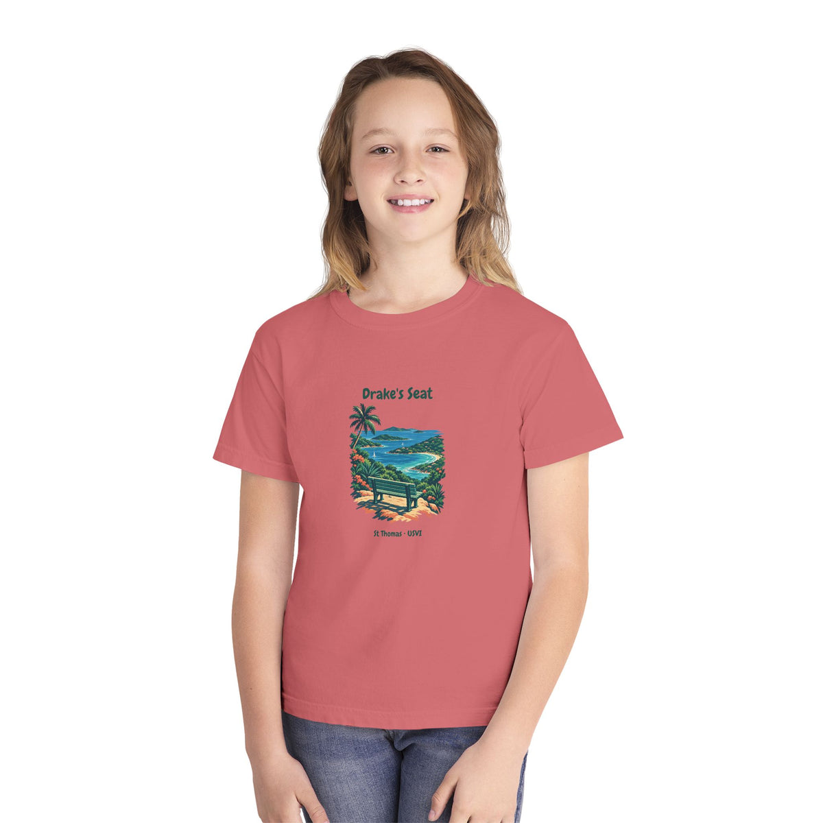 Drake's Seat St. Thomas USVI Comfort Colors 9018 Youth T-Shirt