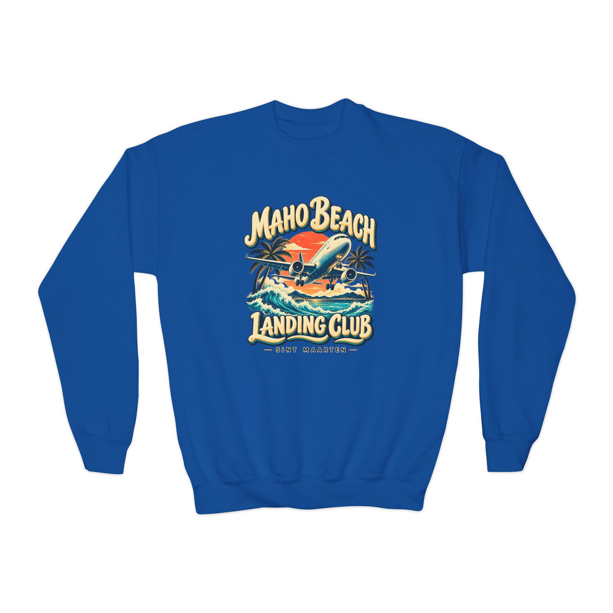 Maho Beach Landing Club Sint Maarten Gildan 18000B Youth Sweatshirt