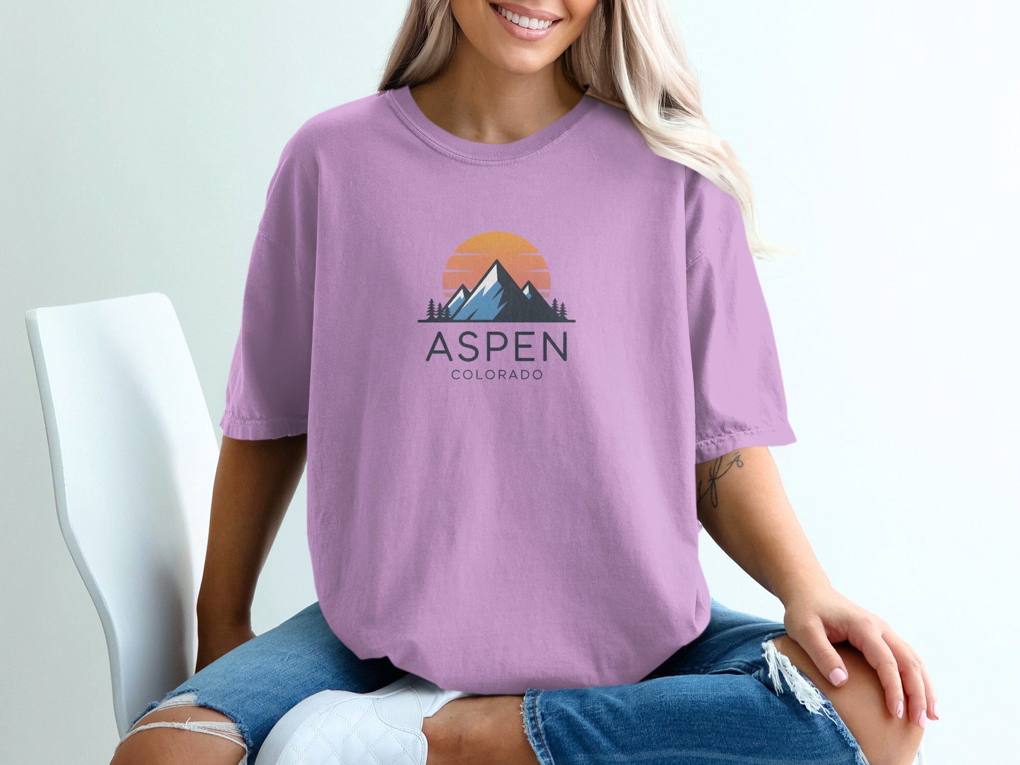 Aspen Colorado Purple Graphic Tee product