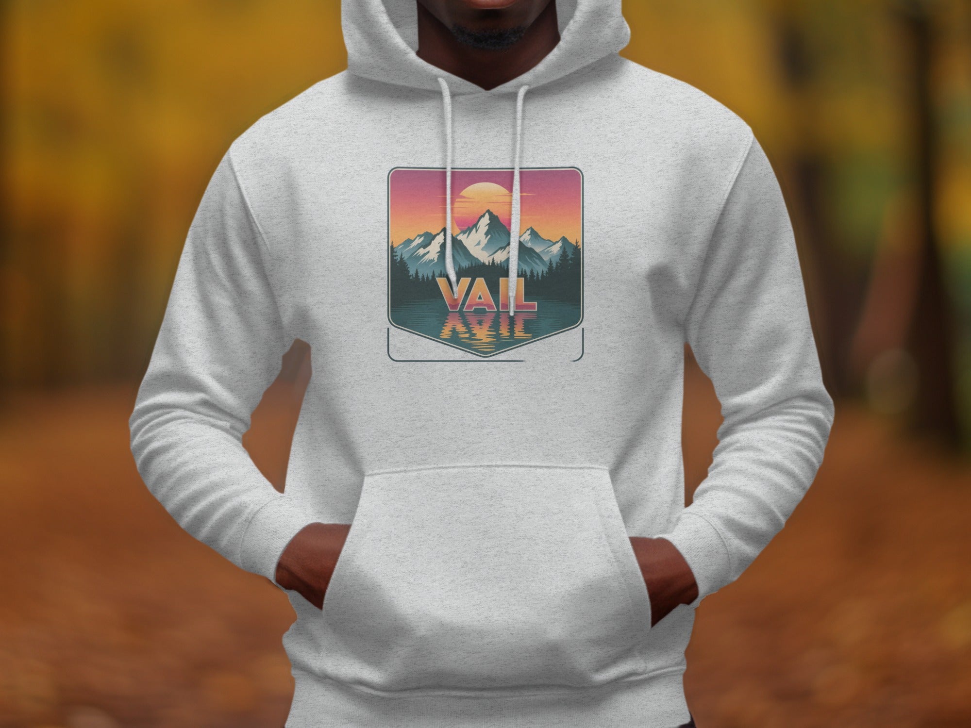 Retro Mountain Sunset Vail Graphic Hoodie product
