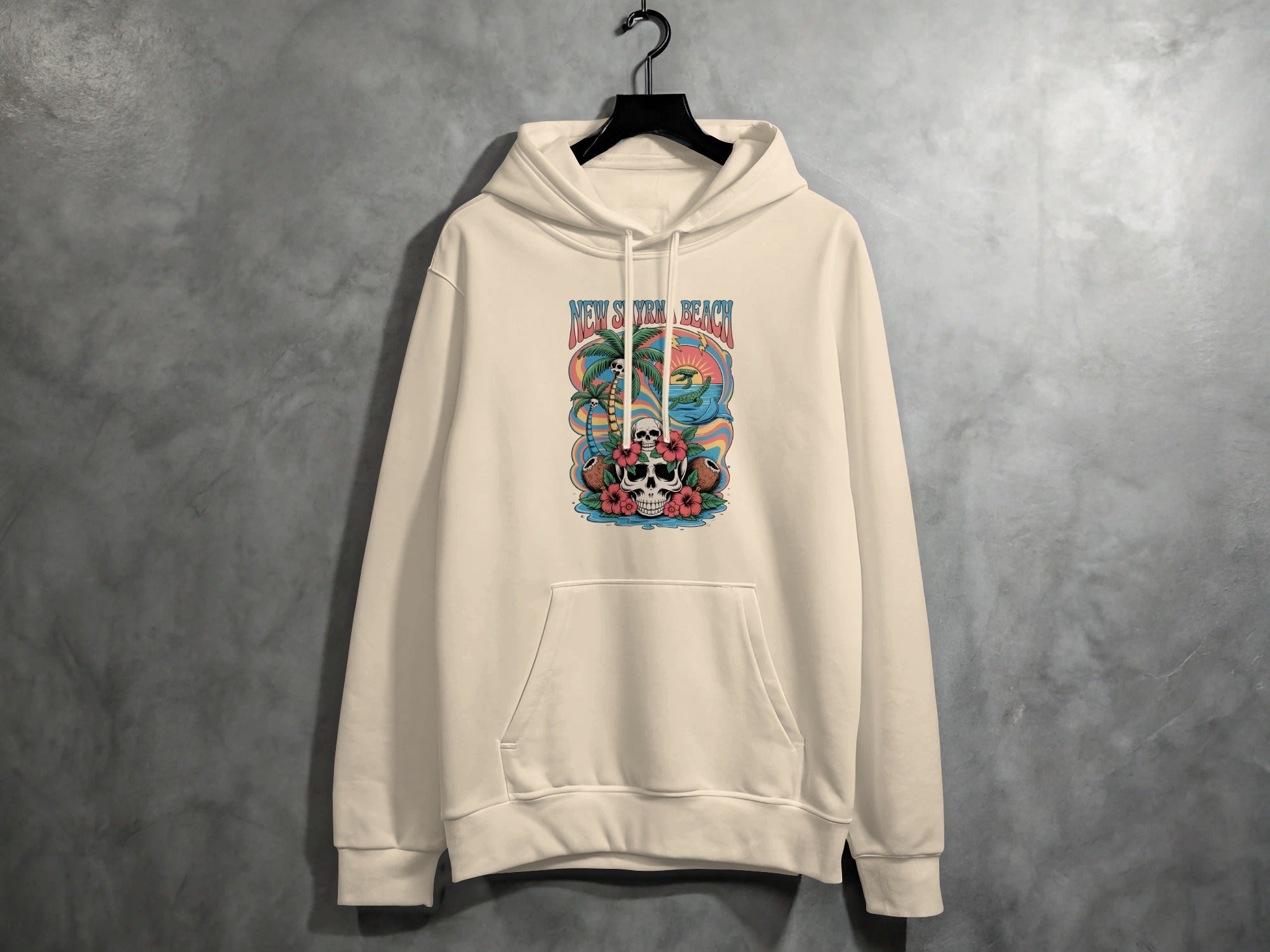 Vintage Style Beach Skull Hoodie product