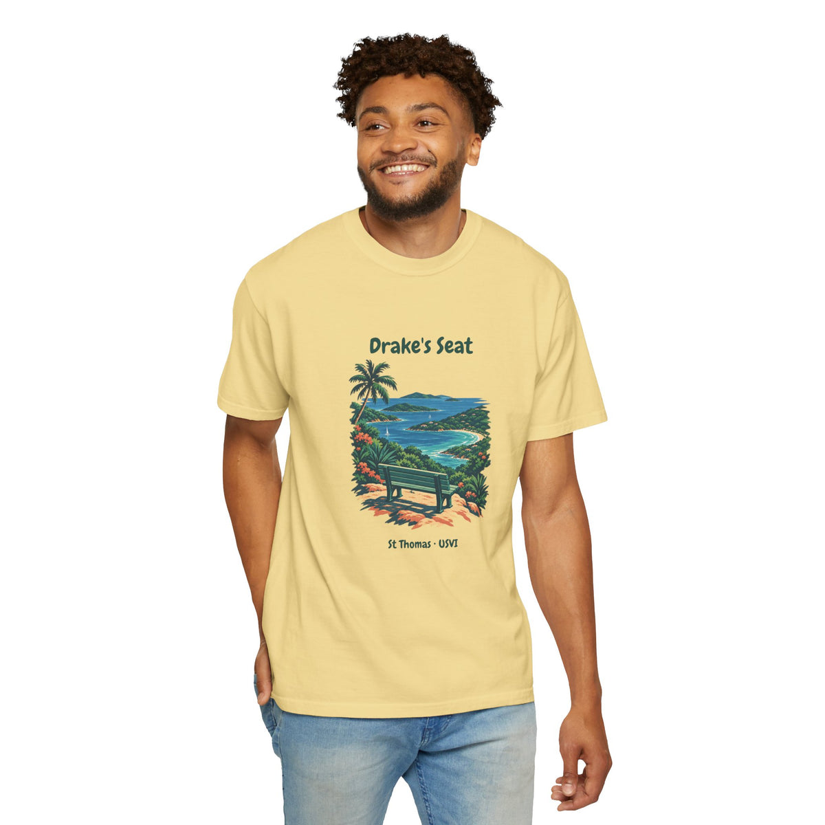 Drake's Seat St. Thomas USVI Comfort Colors 1717 T-Shirt