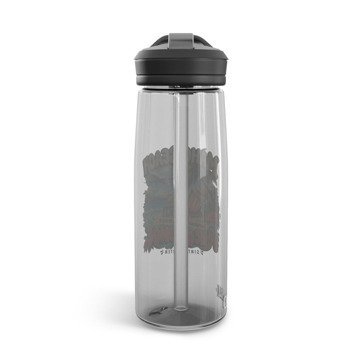 Maho Beach Air Lounge Sint Maarten CamelBak Eddy 25 oz Water Bottle illustrated destination design, product mockup