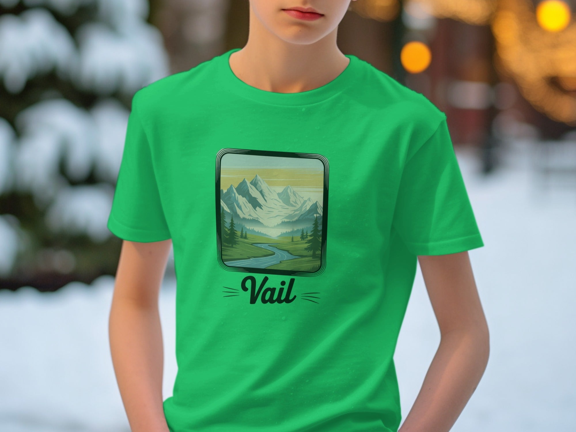 Stunning Vail Mountain Landscape Printed Shirt product type