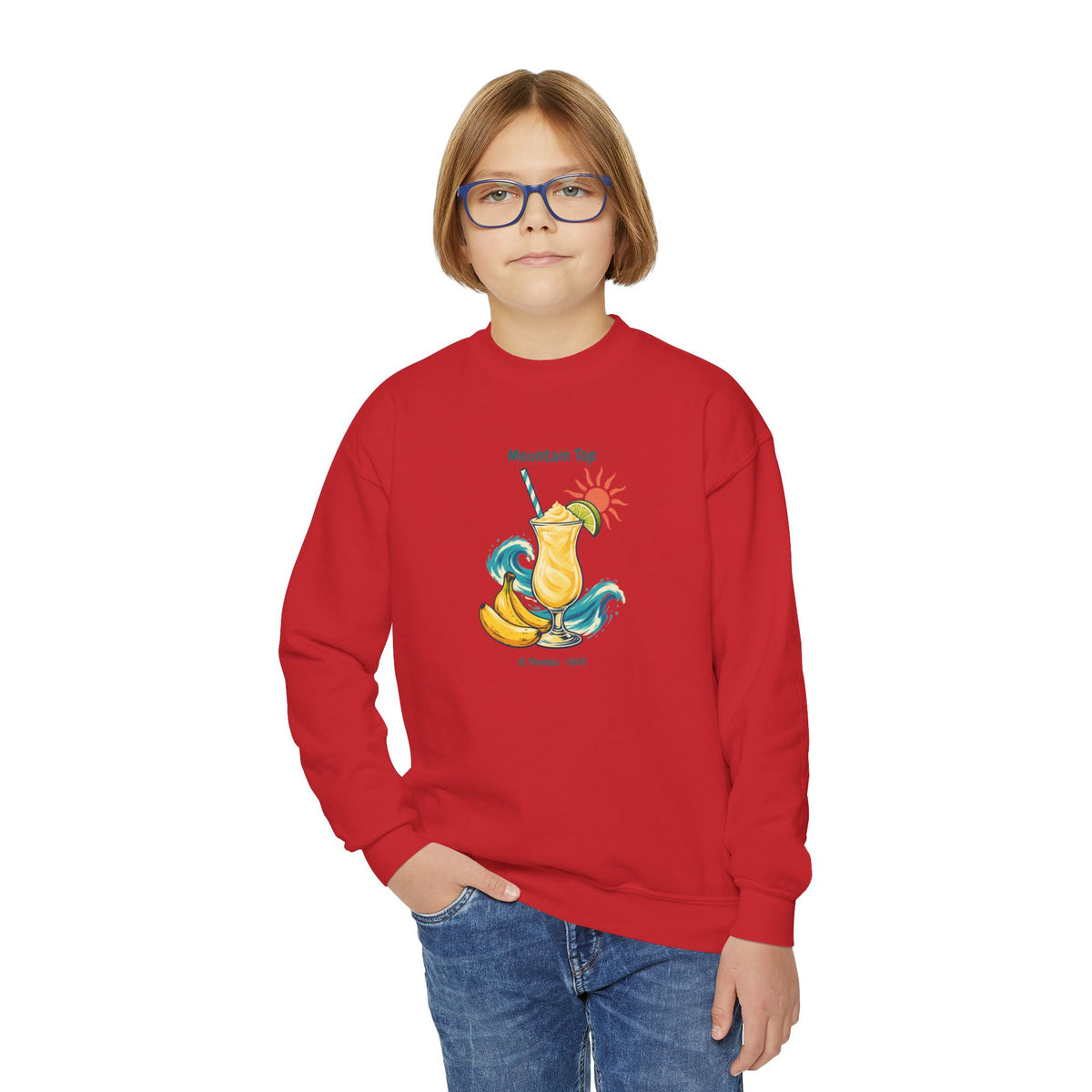 Mountain Top St. Thomas USVI Gildan 18000B Youth Crewneck Sweatshirt
