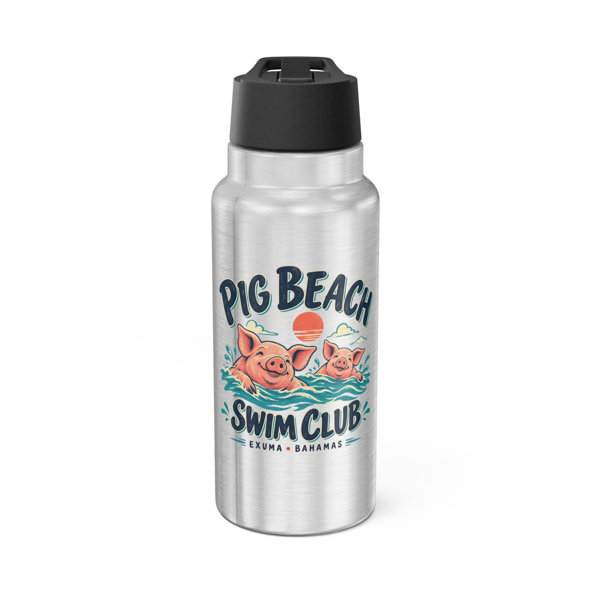 Pig Beach Swim Club Exuma Bahamas Gator 32 oz Tumbler, supplier product view 1