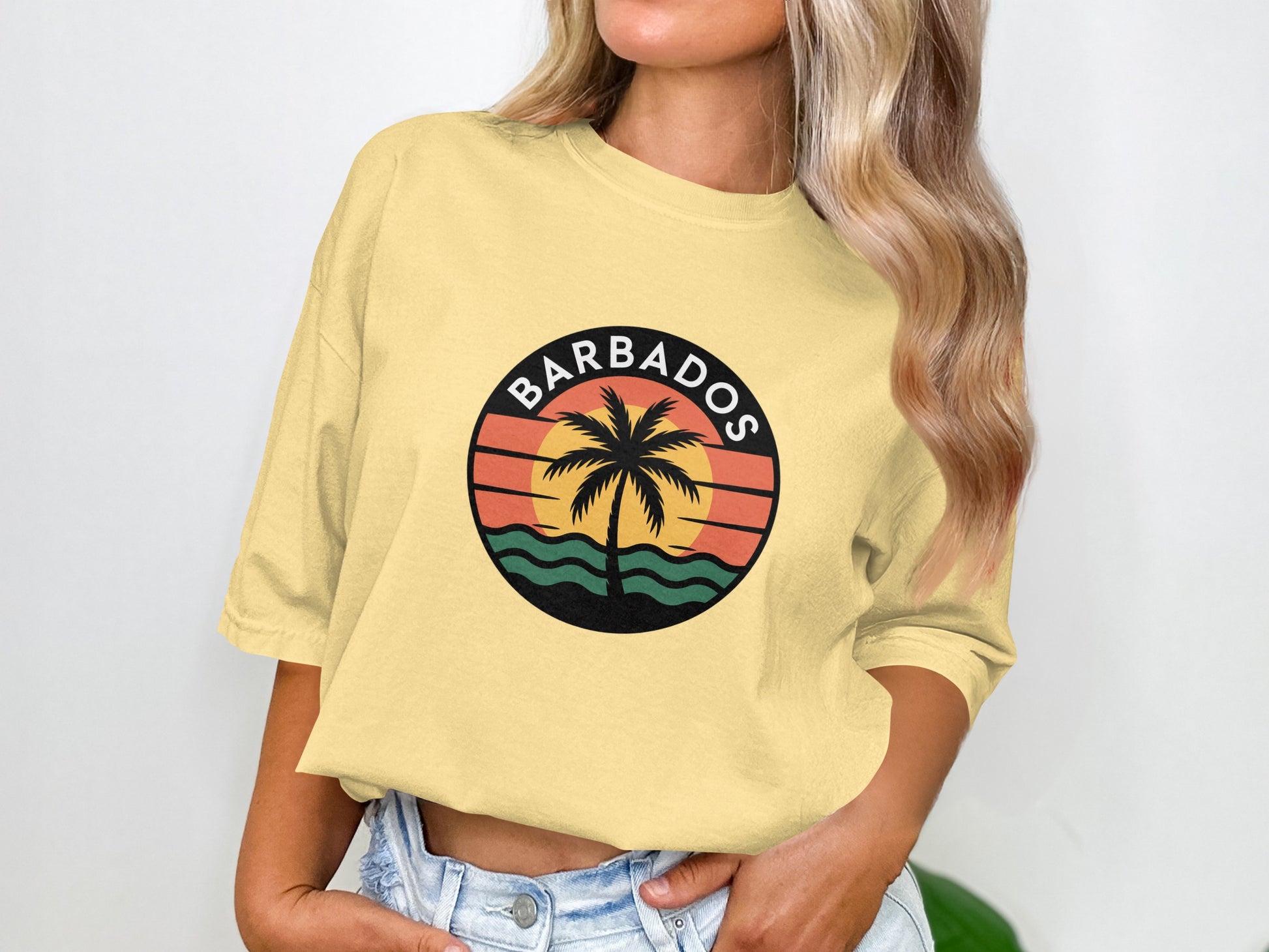 Casual Stylish Barbados Palm Tree Graphic T-Shirt product type
