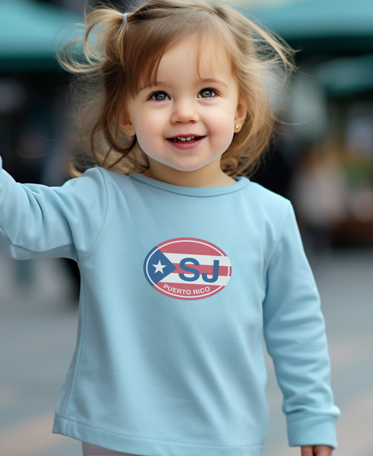San Juan flying kites at El Morro Fortress Toddler Long Sleeve T-Shirt