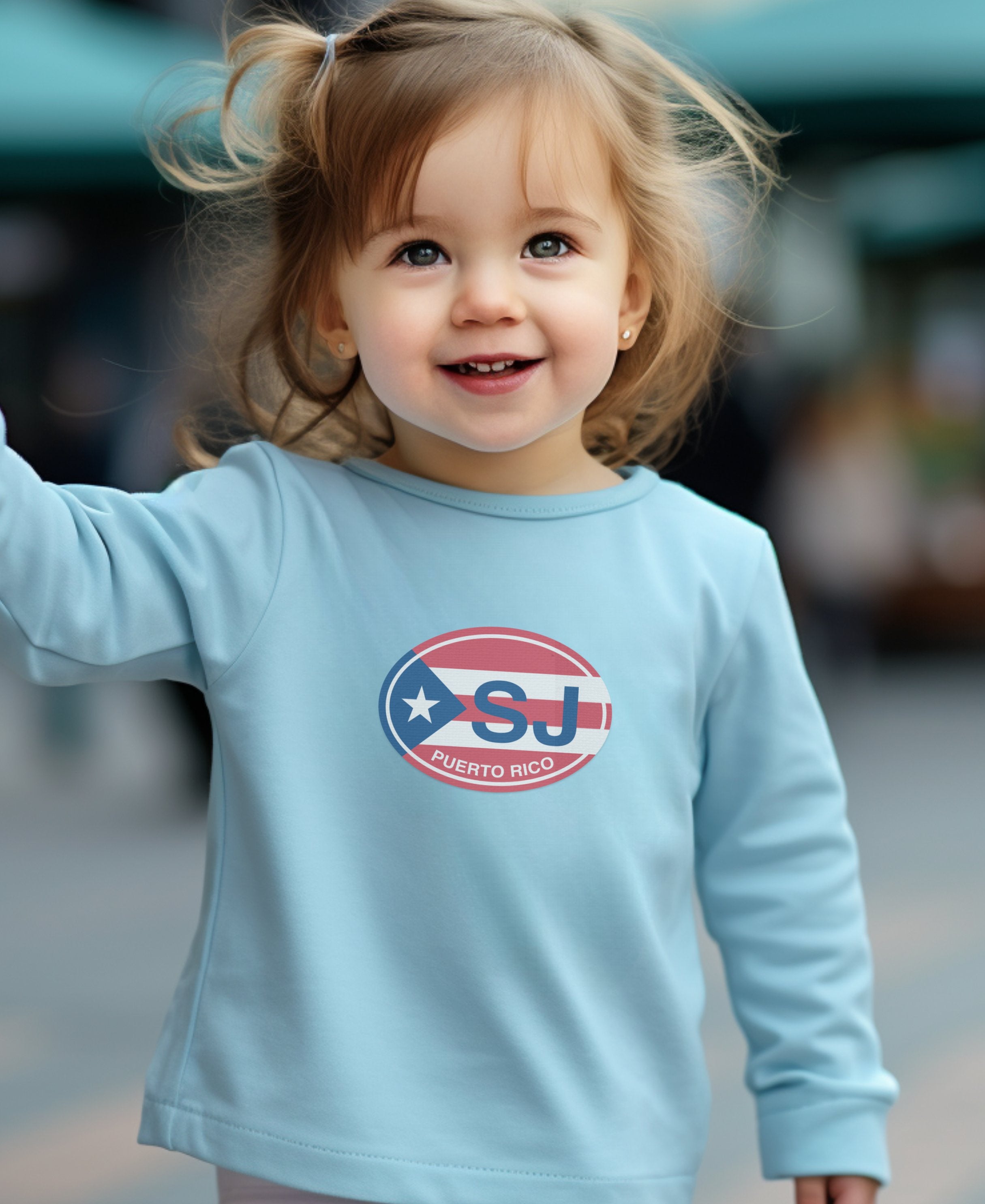 San Juan flying kites at El Morro Fortress Toddler Long Sleeve T-Shirt