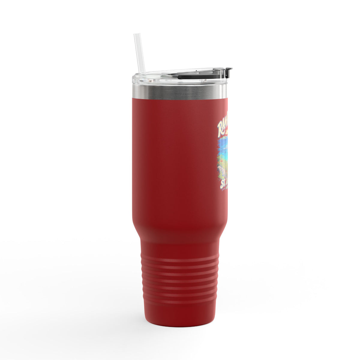 Ram Head Trail St John USVI artwork on a Polar Camel 40 oz travel mug, product view 9