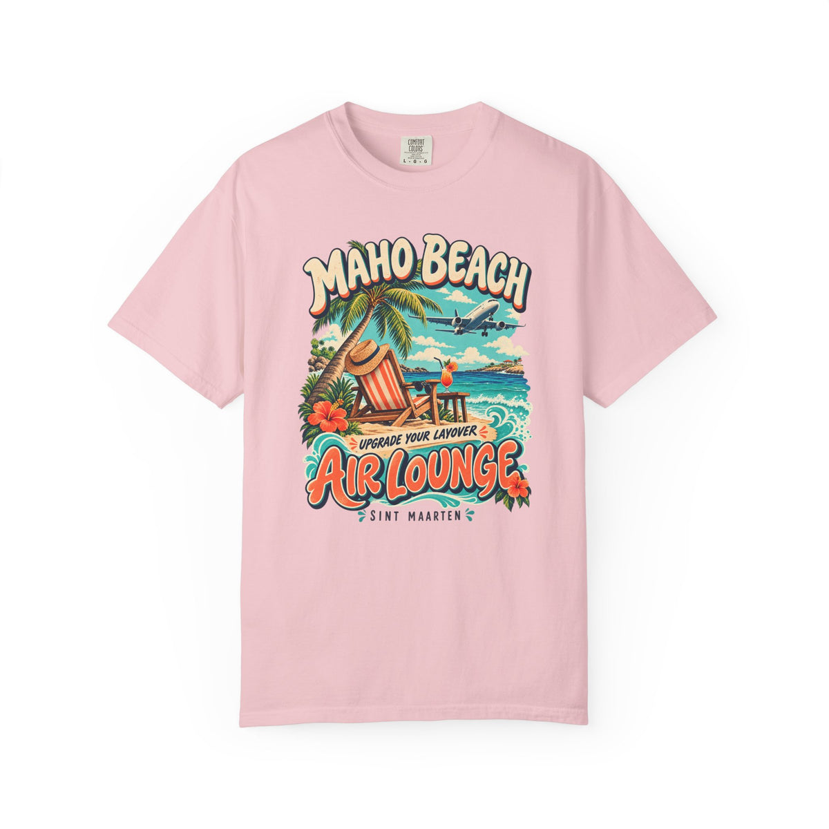 Maho Beach Air Lounge Sint Maarten Comfort Colors 1717 T-Shirt