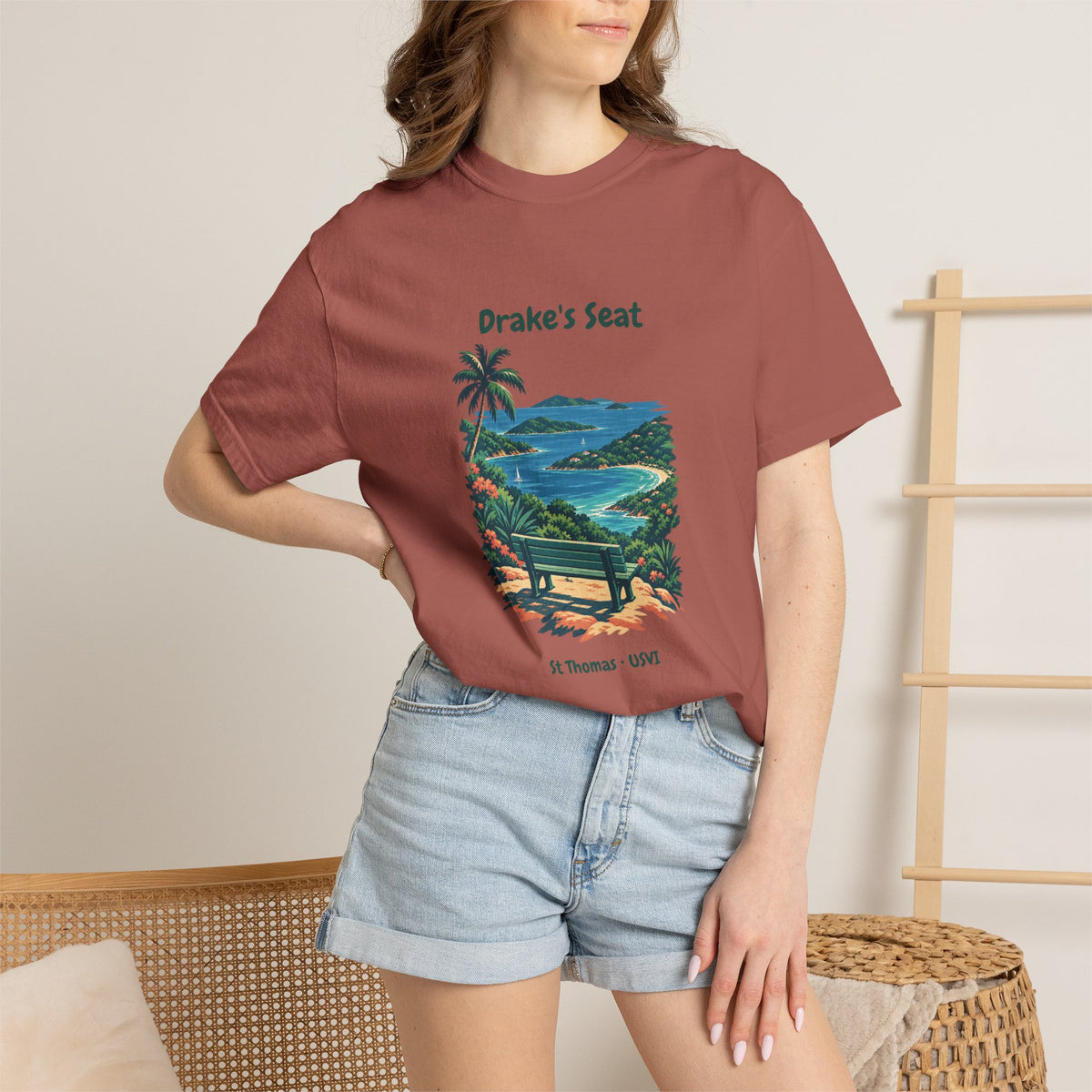 Drake's Seat St. Thomas USVI Comfort Colors 1717 T-Shirt
