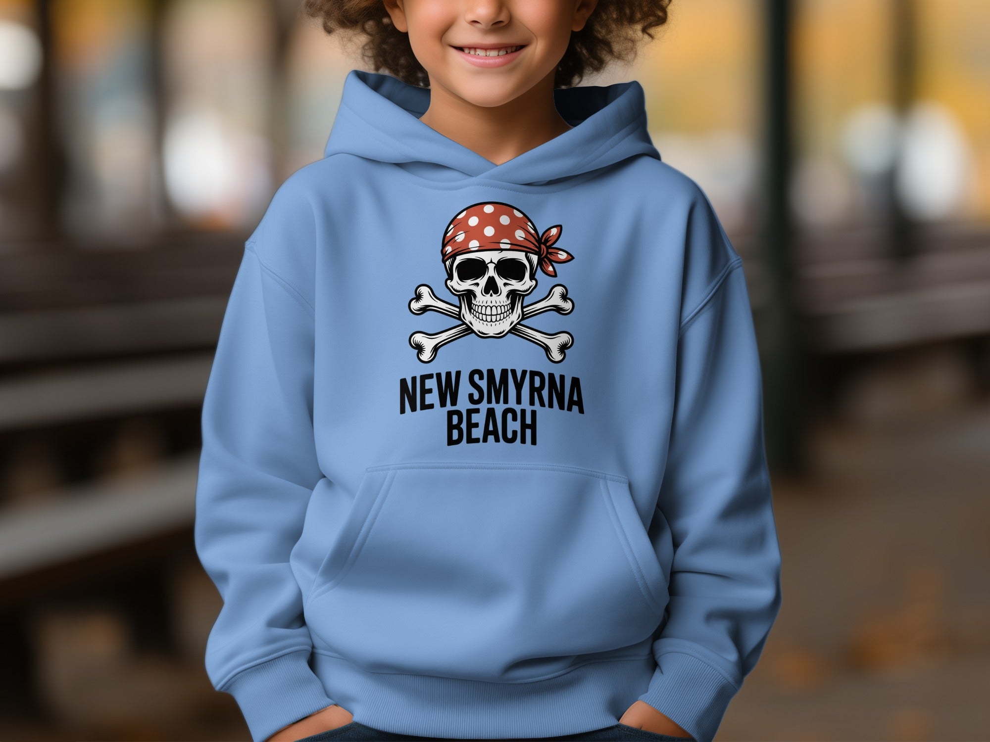 New Smyrna Beach Pirate Design Youth Hoodie product
