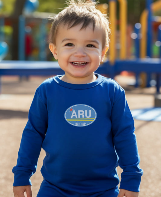 ARU Aruba Logo Blue Long Sleeve Baby Shirt product