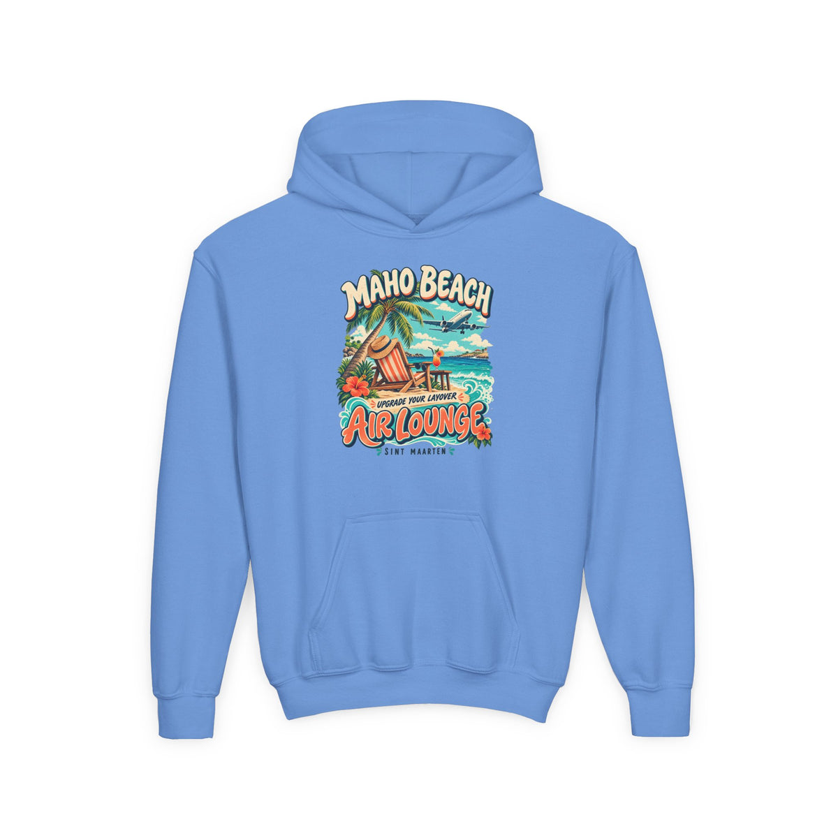 Maho Beach Air Lounge Sint Maarten Gildan 18500B Youth Hoodie