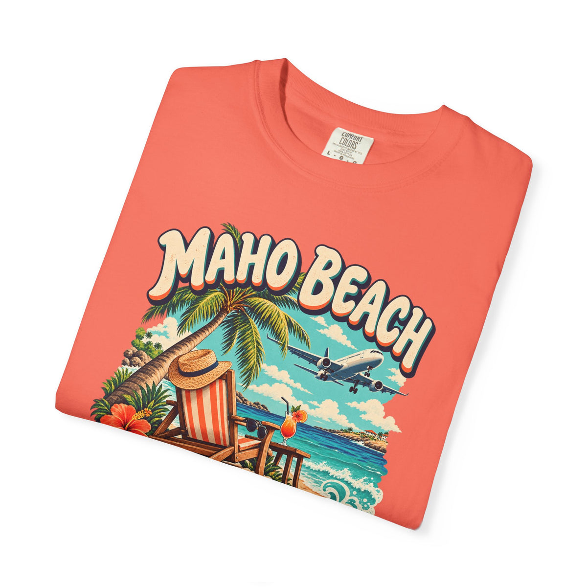 Maho Beach Air Lounge Sint Maarten Comfort Colors 1717 T-Shirt