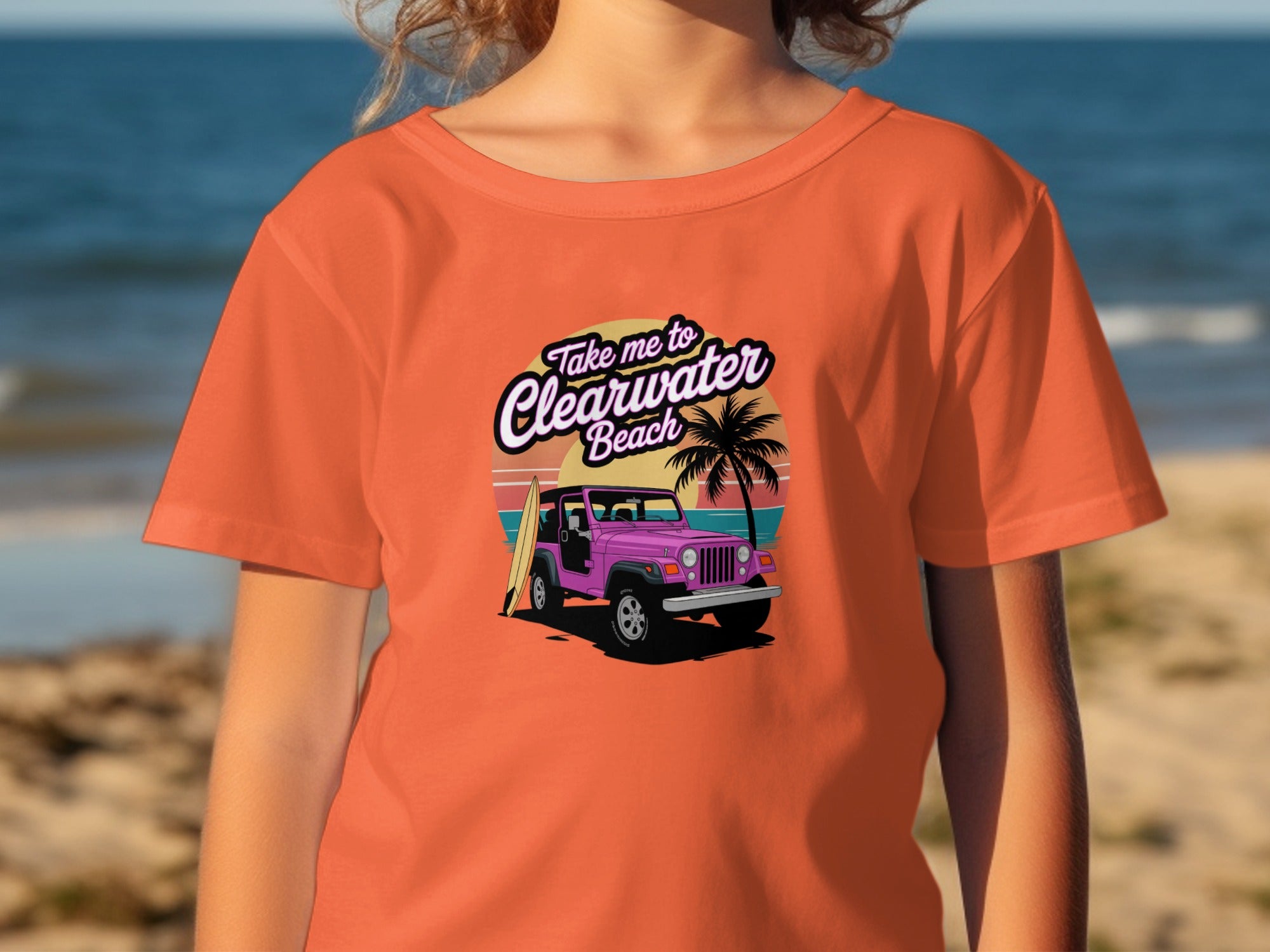 Take me to Clearwater Beach Jeep Graphic T-shirt product type