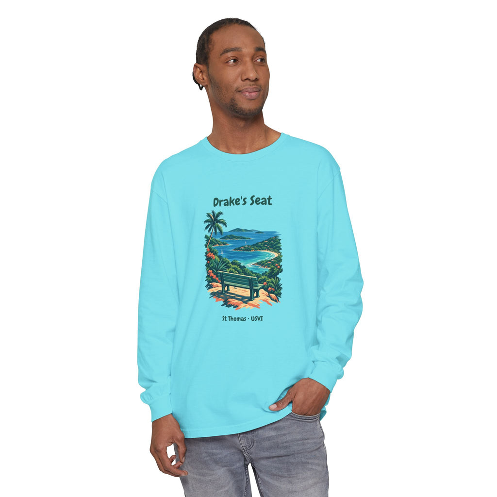 Drake's Seat St. Thomas USVI Comfort Colors 6014 Long Sleeve T-Shirt