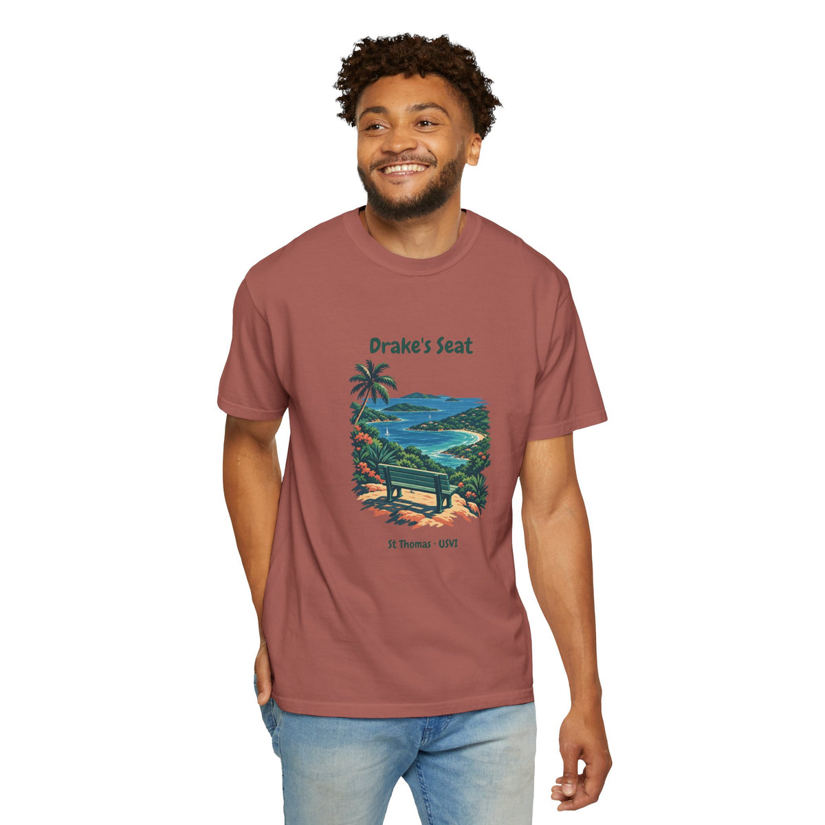 Drake's Seat St. Thomas USVI Comfort Colors 1717 T-Shirt
