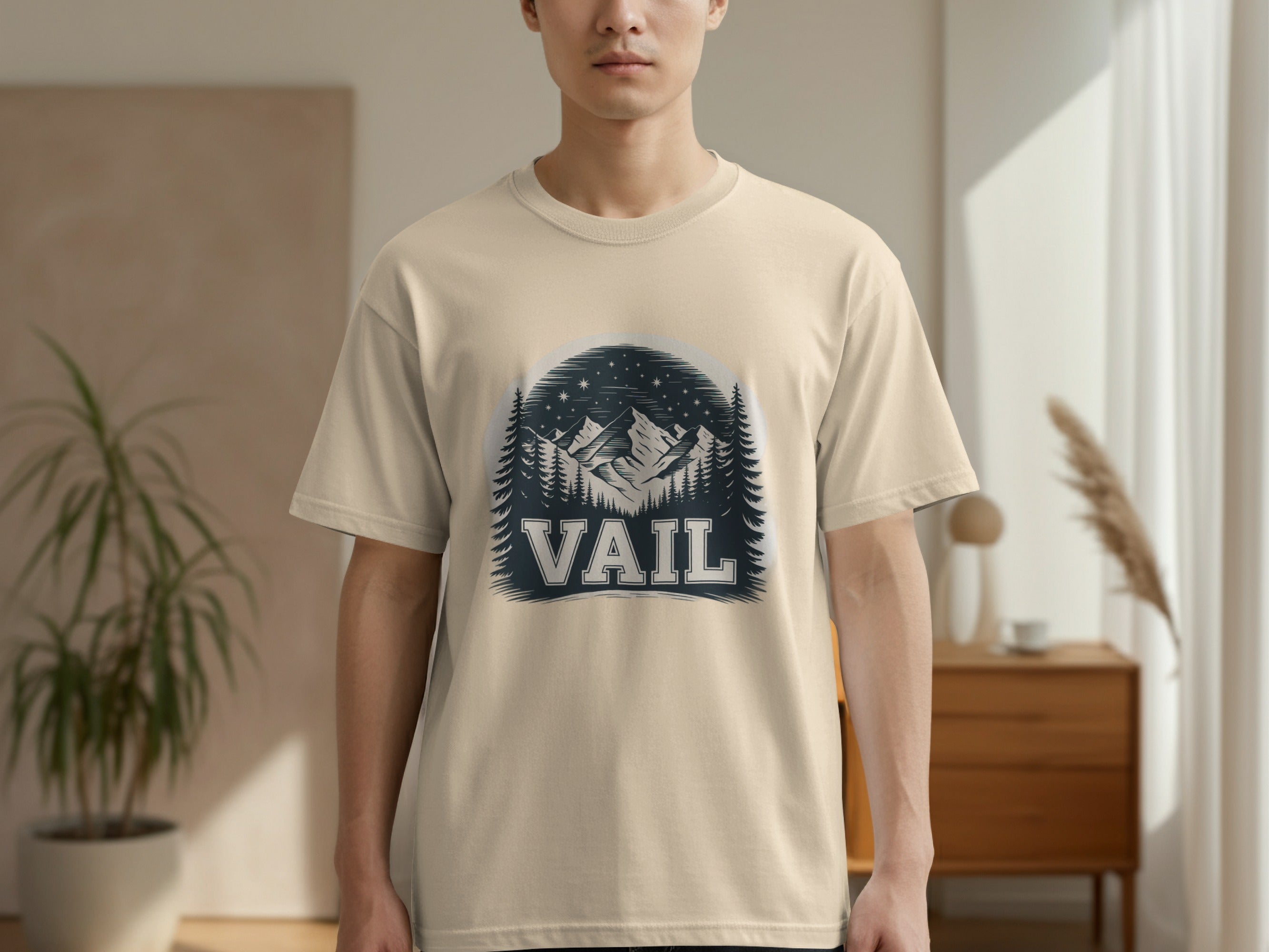Vail Mountain Night Sky Scenic Graphic Tee product
