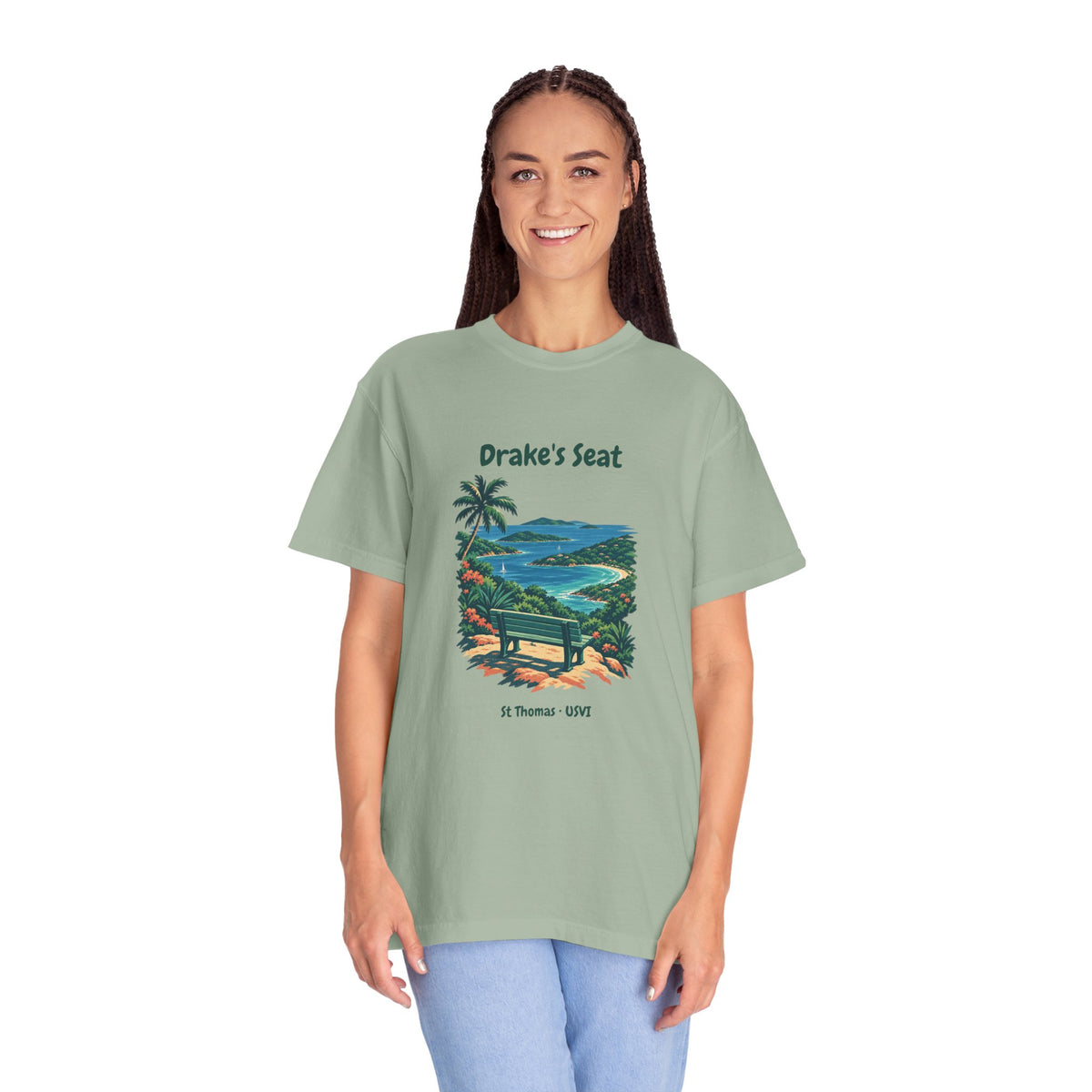 Drake's Seat St. Thomas USVI Comfort Colors 1717 T-Shirt