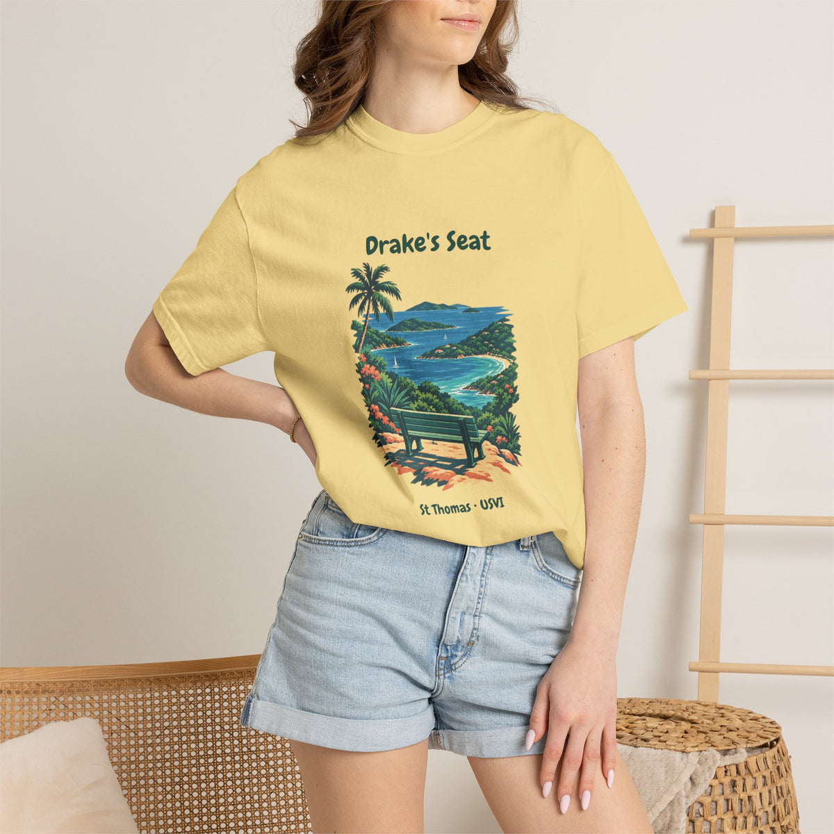 Drake's Seat St. Thomas USVI Comfort Colors 1717 T-Shirt
