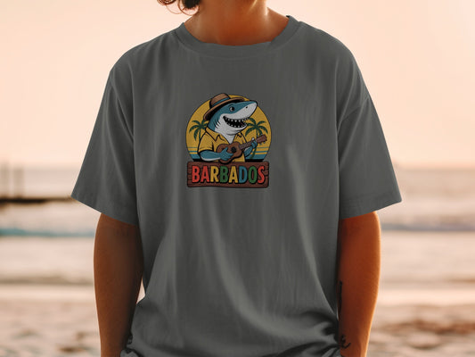 Barbados Shark Playing Guitar Design T-Shirt product