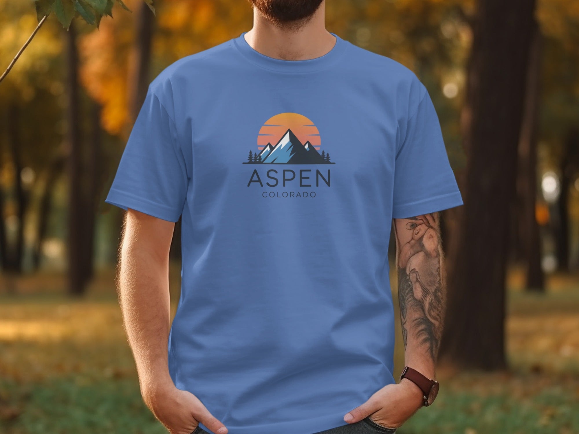 Aspen Colorado Mountain Scenery Graphic Tee product type