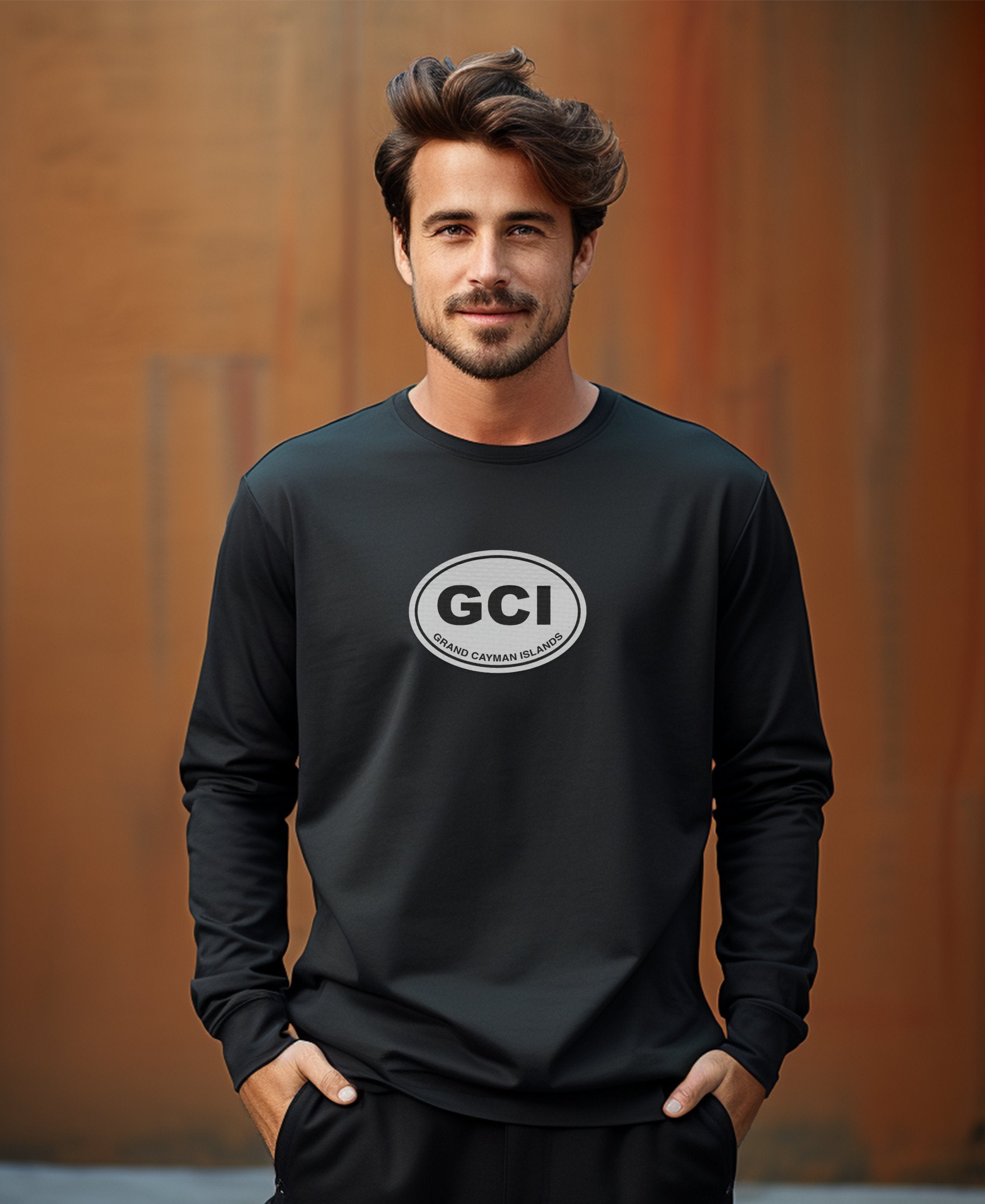 Grand Cayman Stingray City and Seven Mile Beach Mens Long Sleeve T Shirt