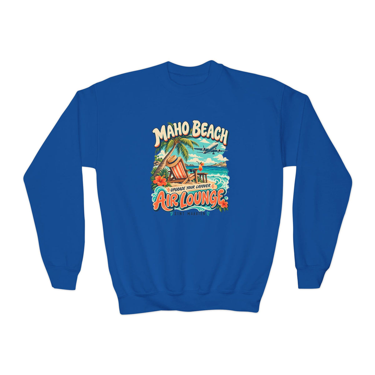 Maho Beach Air Lounge Sint Maarten Gildan 18000B Youth Sweatshirt