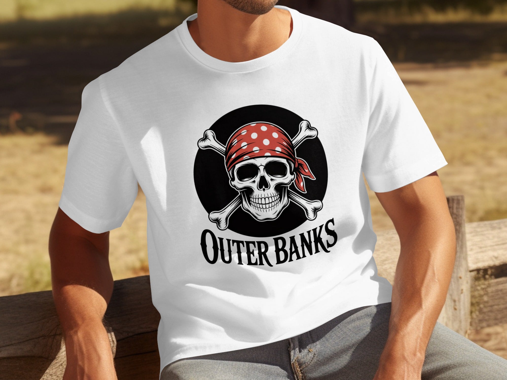 Outer Banks Graphic Skull Pirate T-Shirt product type