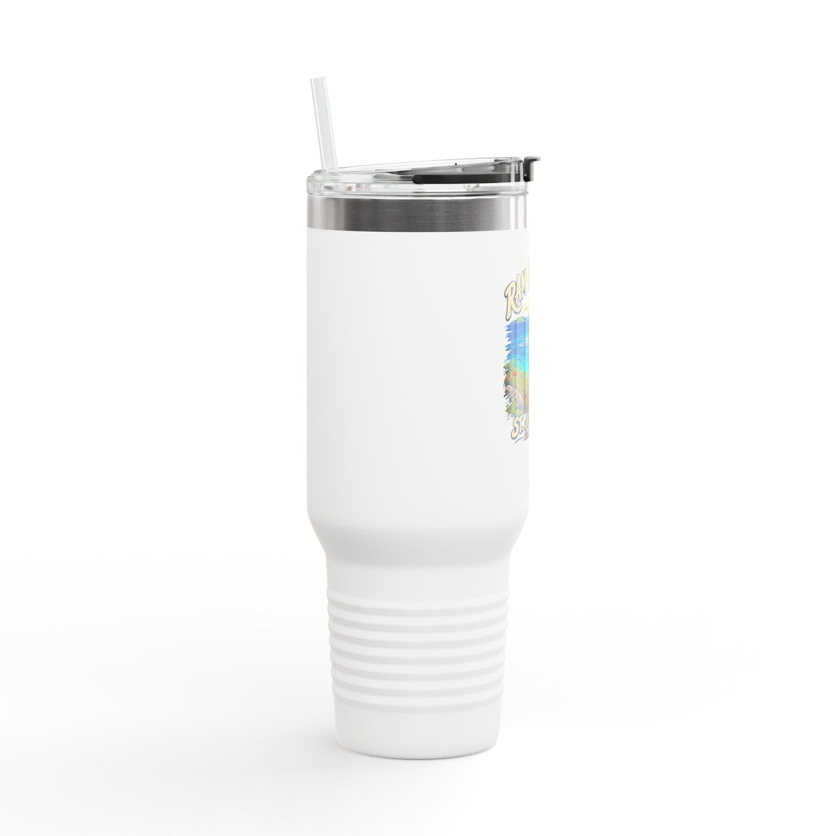 Ram Head Trail St John USVI artwork on a Polar Camel 40 oz travel mug, product view 8