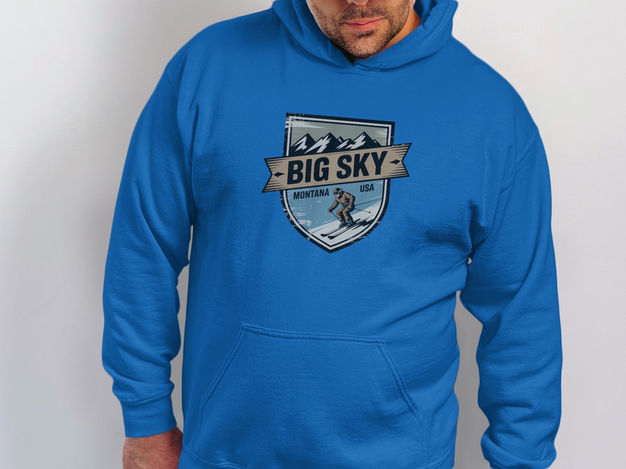 Big Sky Montana USA Skiing Hoodie