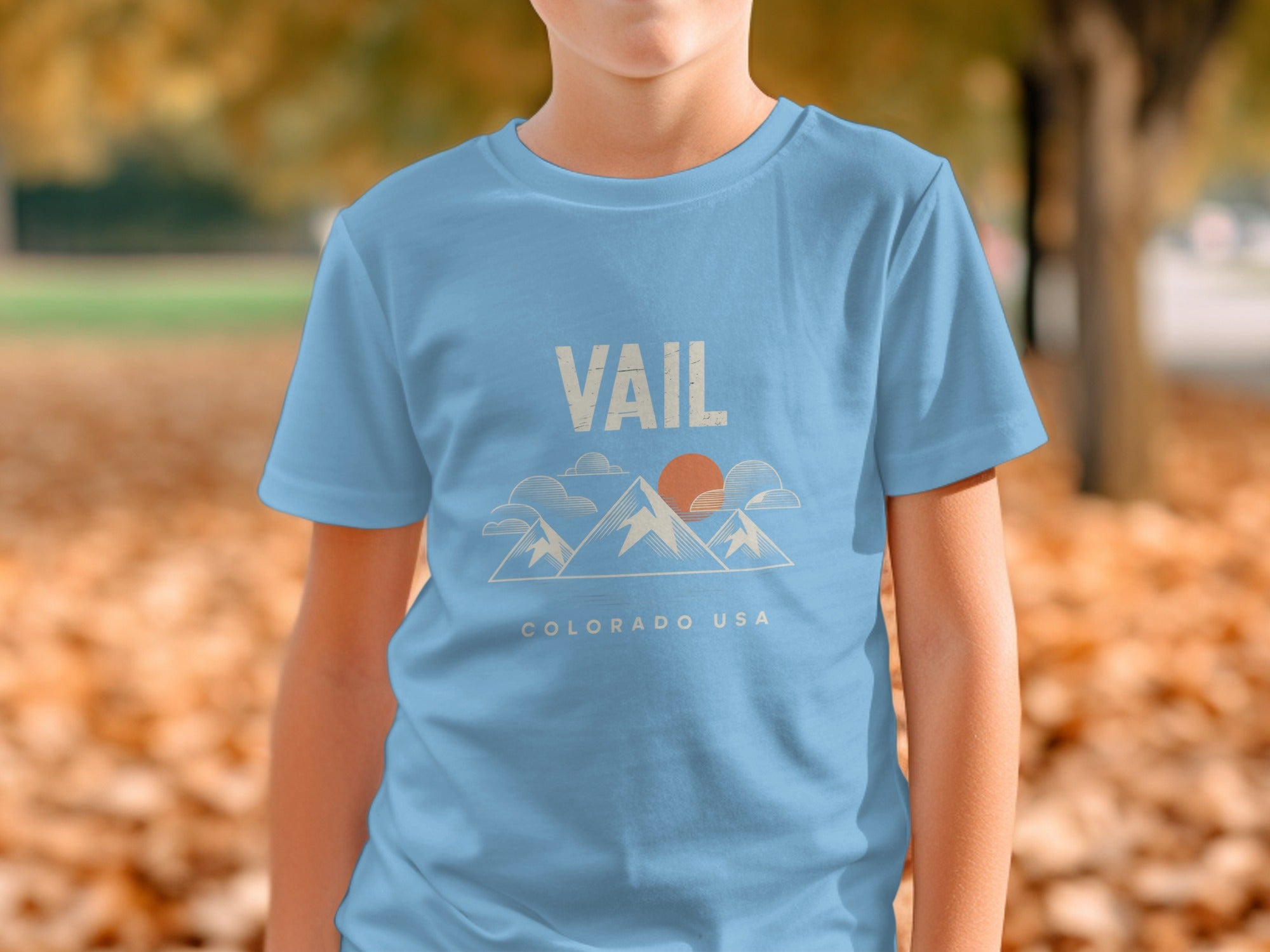 Vail Colorado USA Mountains Illustration Youth T-shirt